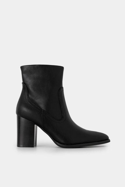 Μποτάκι Harper Block Heel Μαύρο