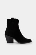Μποτάκια western σε μαύρο suede