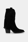 Μπότες Aliaz Μαύρο Suede με Κρόσσια