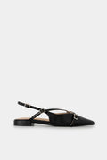 Mules Celeste Τόκες Μαύρο Slingback