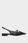 Mules Lauren φιόγκος μαύρο