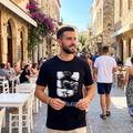 Ανδρικό Μαύρο T-Shirt με Ασπρόμαυρο Print