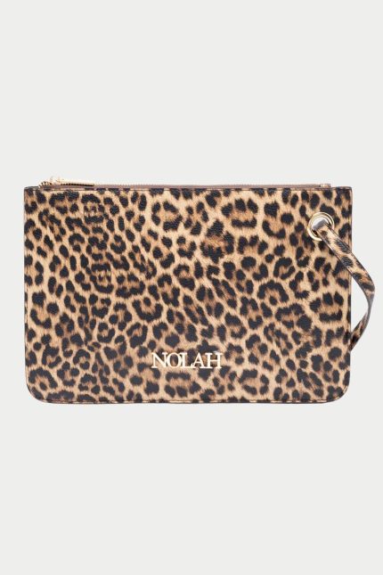 Nolah Φάκελος Brennan Light Brown Leopard