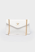 Nolah τσάντα Stacy White Snow Light Gold
