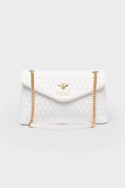 Nolah τσάντα Stacy White Snow Light Gold