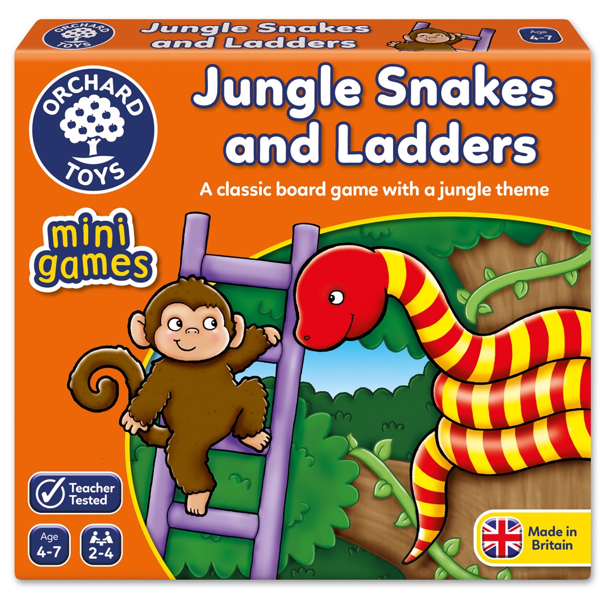 Orchard Toys Jungle Snakes &amp; Ladders Mini Game ORCH352