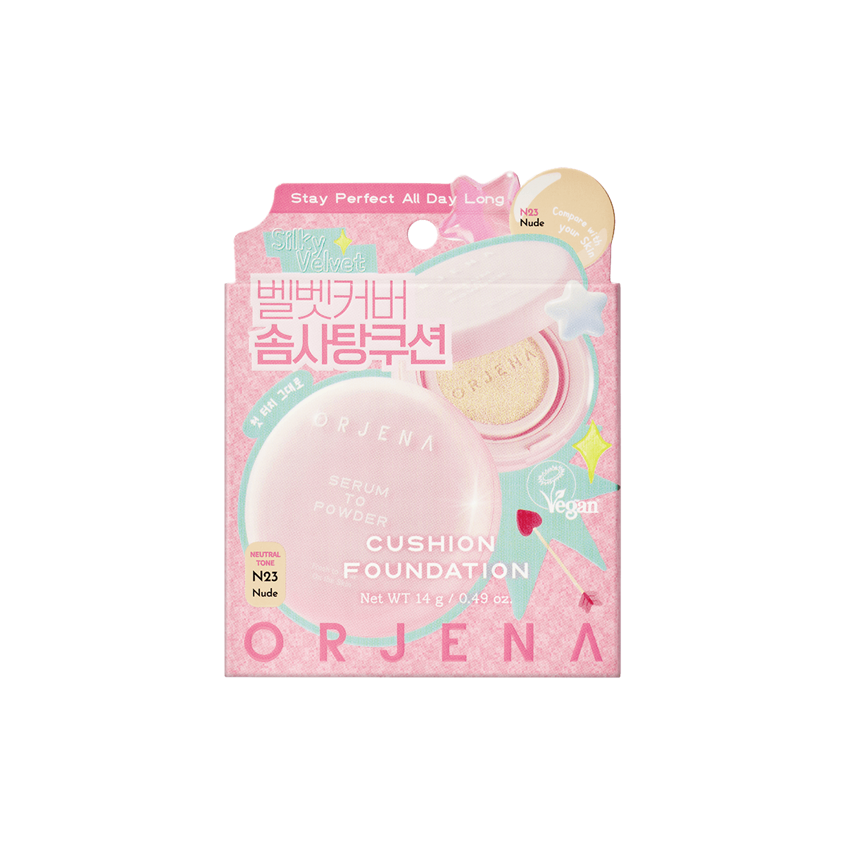 Make Up Cushion Serum To Powder N23 Nude SPF50+PA+++ | Orjena