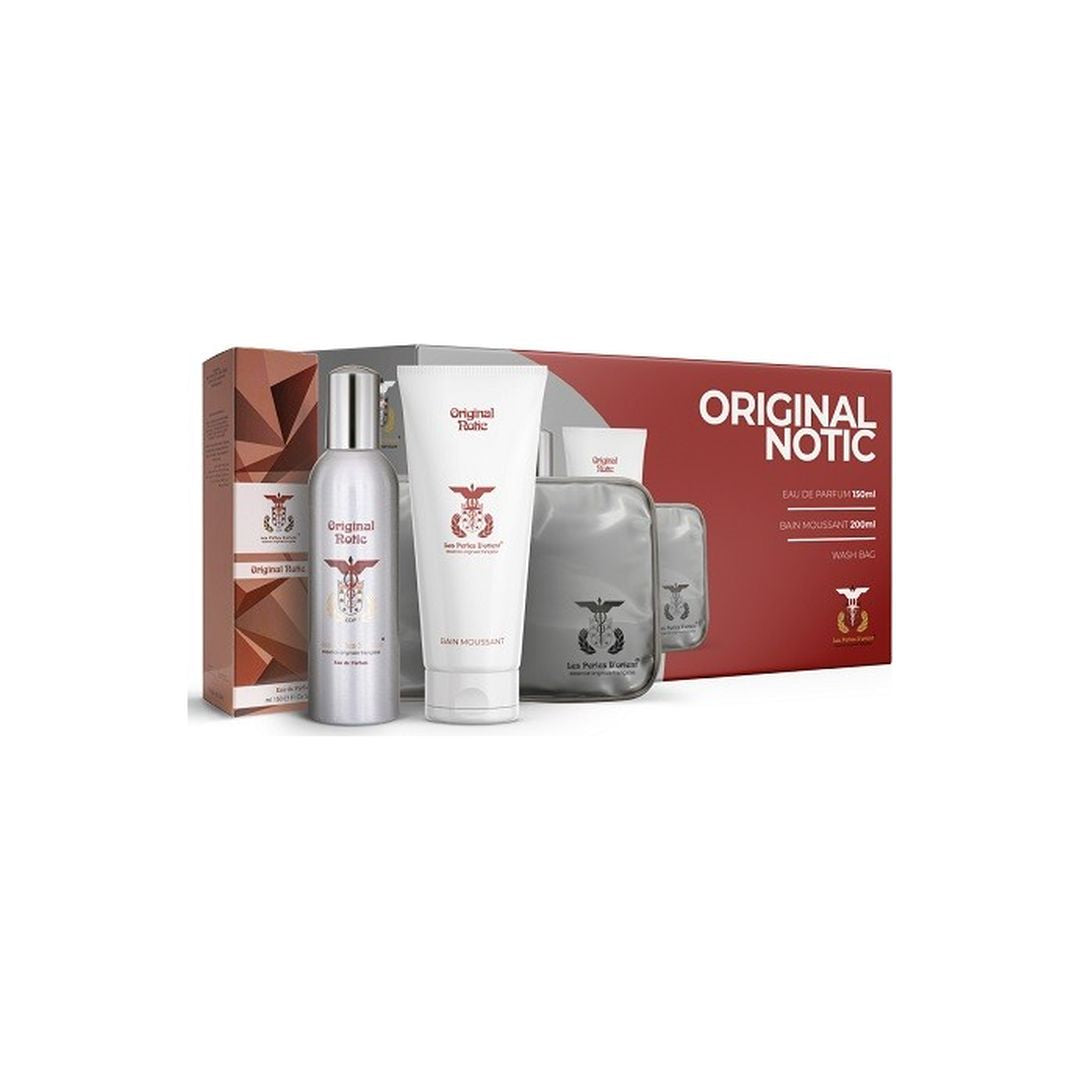 Les Perles | Aluminum Parfum ORIGINAL NOTIC Women Gift Set Eau De Parfum Spray 150ml & Shower Gel 200ml & Wash Bag | LP2880
