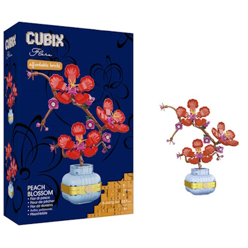 Cubix Κατασκευή Λουλουδιών με Τουβλάκια (Peach Blossom)