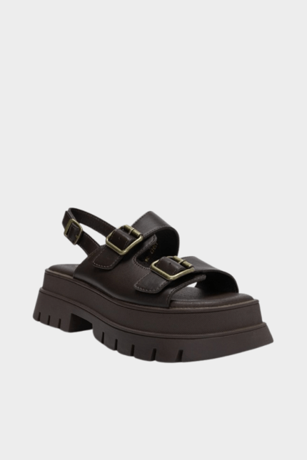 Πέδιλο Kaia Flatform Καφέ
