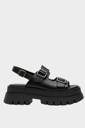 Πέδιλο Kaia Flatform Μαύρο