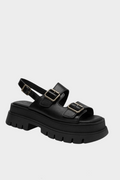 Πέδιλο Kaia Flatform Μαύρο