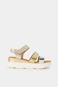 Πέδιλο Lina Flatform Velcro Metallic