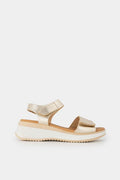 Πέδιλο Oria Flatform Velcro Πλατίνα