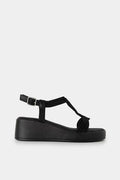 Πέδιλο Rhea Flatform Πλεκτό Μαύρο
