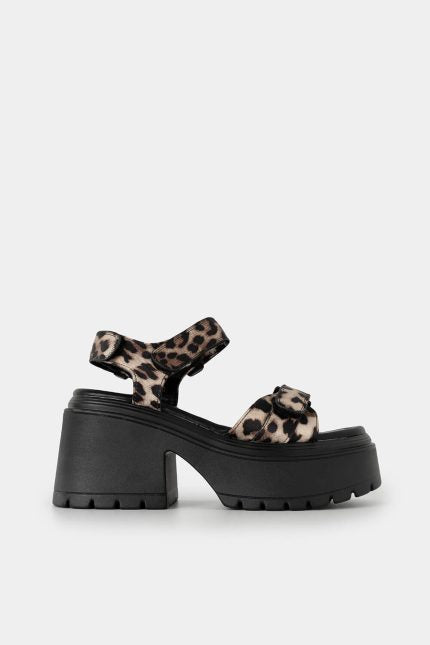 Πέδιλο Tori chunky velcro Λεοπάρ