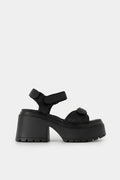 Πέδιλο Tori chunky velcro μαύρο