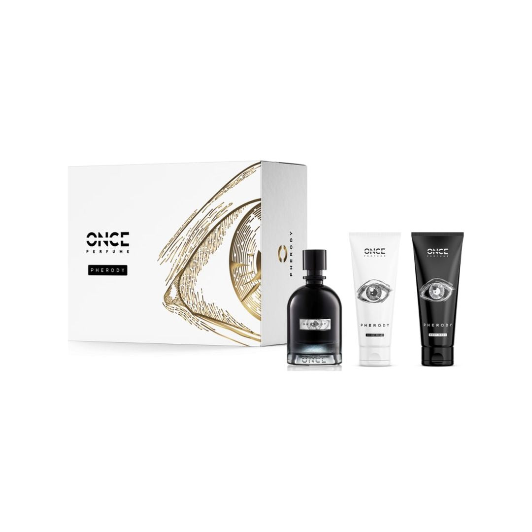 Once Perfume | PHERODY Women Gift Set Eau De Parfum Intense 100ml + Body Wash 100ml + Body Milk 100ml | DRE4128