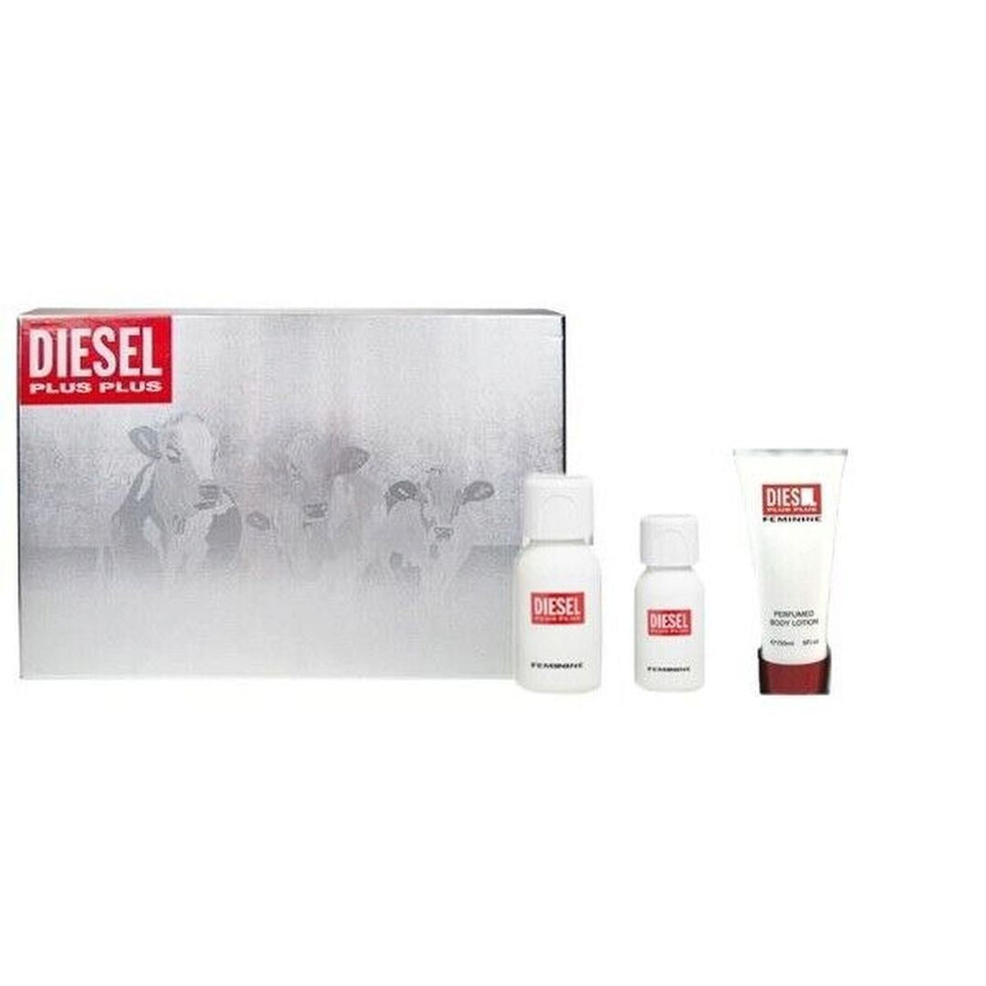 Diesel | Plus Plus Feminine Special Travel Edition Gift Set | EDT 75ml + EDT 30ml + Body Lotion 100ml | DPPFSTS75
