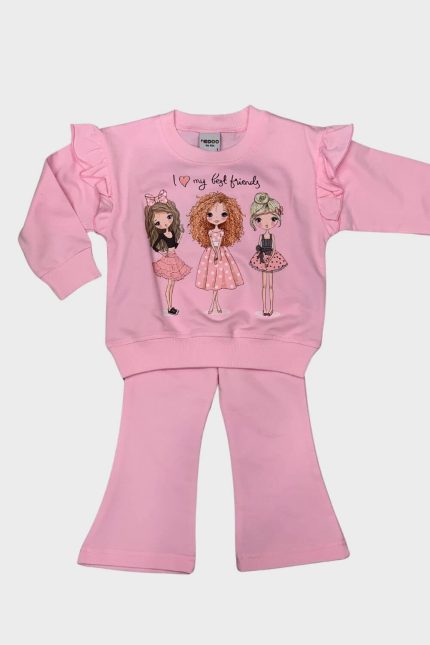 Raboo σετ βολάν κορίτσι ροζ