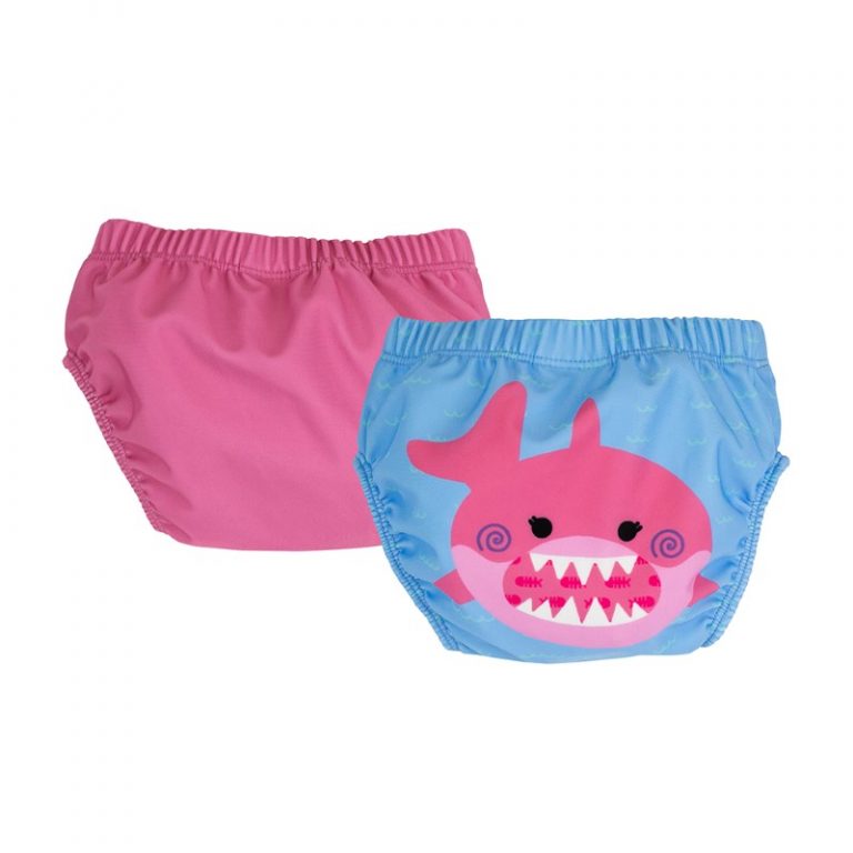 Zoocchini Μαγιό Πάνα (2pcs Σετ) – Pink Shark ZOO12114