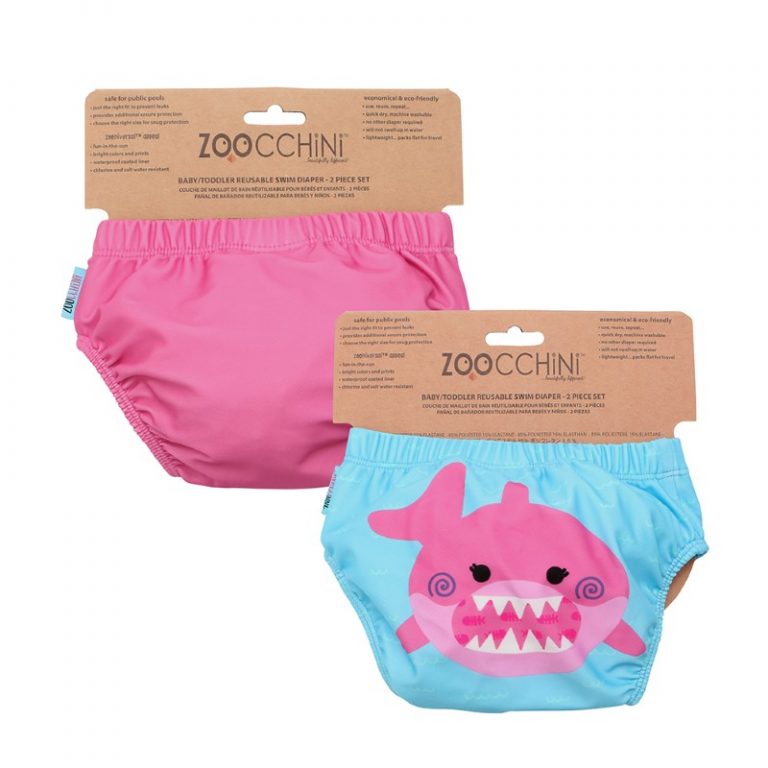 Zoocchini Μαγιό Πάνα (2pcs Σετ) – Pink Shark ZOO12114