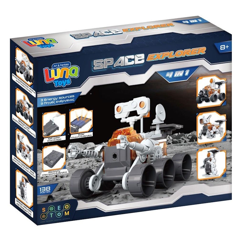 Luna Toys STEM παιχνίδι Οχήματα Διαστήματος 4 σε 1