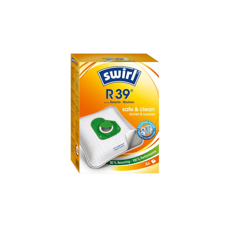 ΣΑΚΟΥΛΕΣ ΣΚΟΥΠΑΣ SWIRL R39/4 ECOPOR ΣΥΜΒΑΤΗ ROWENTA
