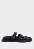 Sante D2D Παντόφλα Flatform Μαύρη