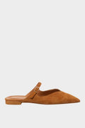 Sante Flats Mule Suede Ταμπά με Λουράκι