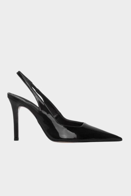 Sante Slingback Γόβα Λουστρίνι Μαύρο