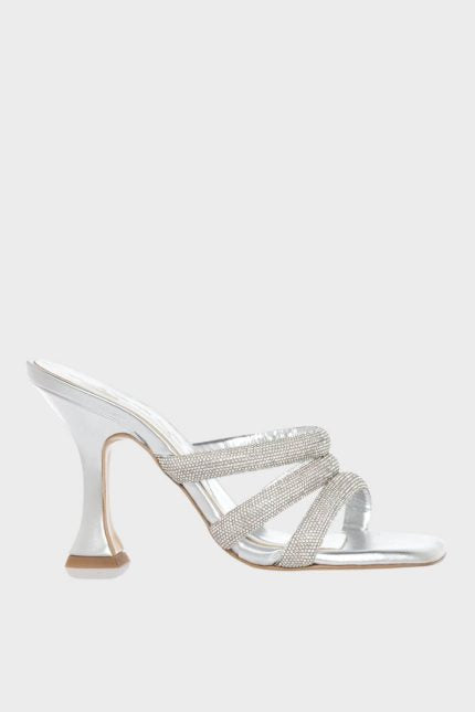 Sante mules strass ασημί