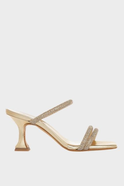 Sante Mule strass Χρυσό μεσαίο τακούνι