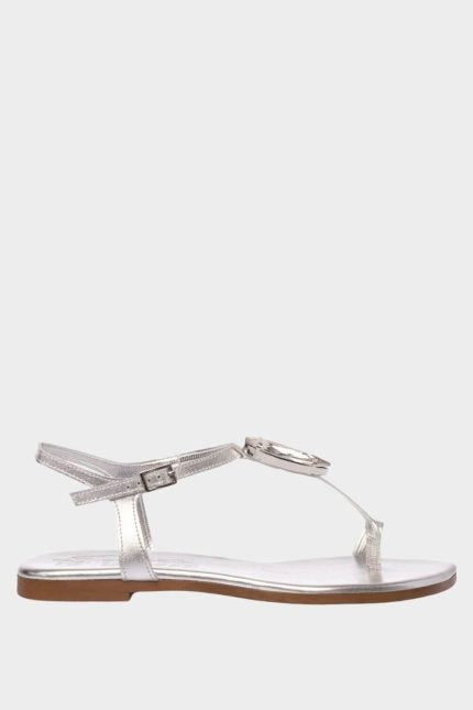 Sante Σανδάλι Flat Crystal Ασημί
