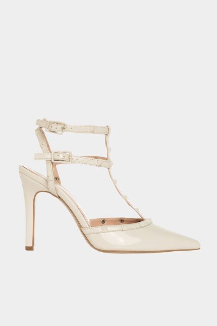 Sante γόβα λουστρίνι off white