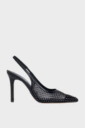 Sante slingback στρας μαύρο