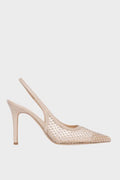 Sante slingback στρας μπεζ