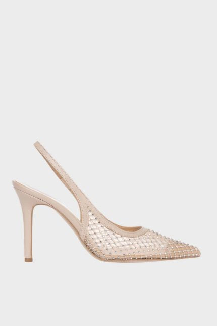 Sante slingback στρας μπεζ