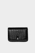 Sante τσαντάκι clutch κροκό μαύρο