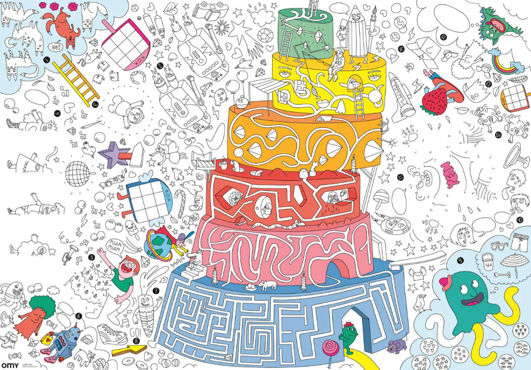 OMY, Giant Games and Coloring Poster POS63
