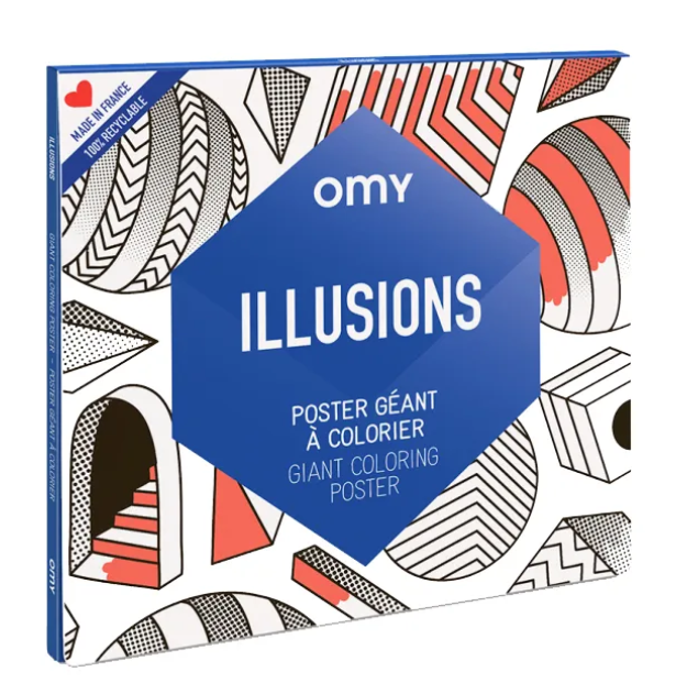 Αφίσα χρωματισμού Omy Illusions 70cm x 100cm POS64