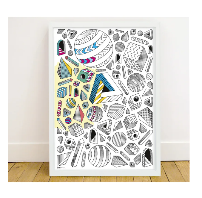 Αφίσα χρωματισμού Omy Illusions 70cm x 100cm POS64