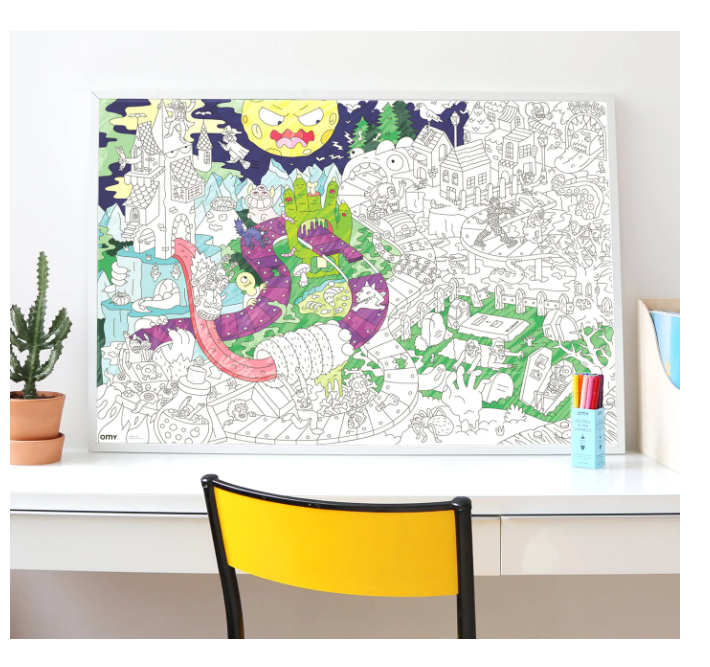 Αφίσα χρωματισμού Omy Zombies 70cm x 100cm POS45
