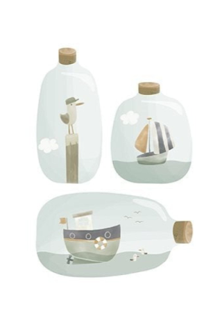 Little dutch Αφισα Α3 sailors bay white PW11321450