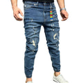 Jeans με φθορές - Ελαστικό Παντελόνι, Μπλε | OSCAR | OS6202