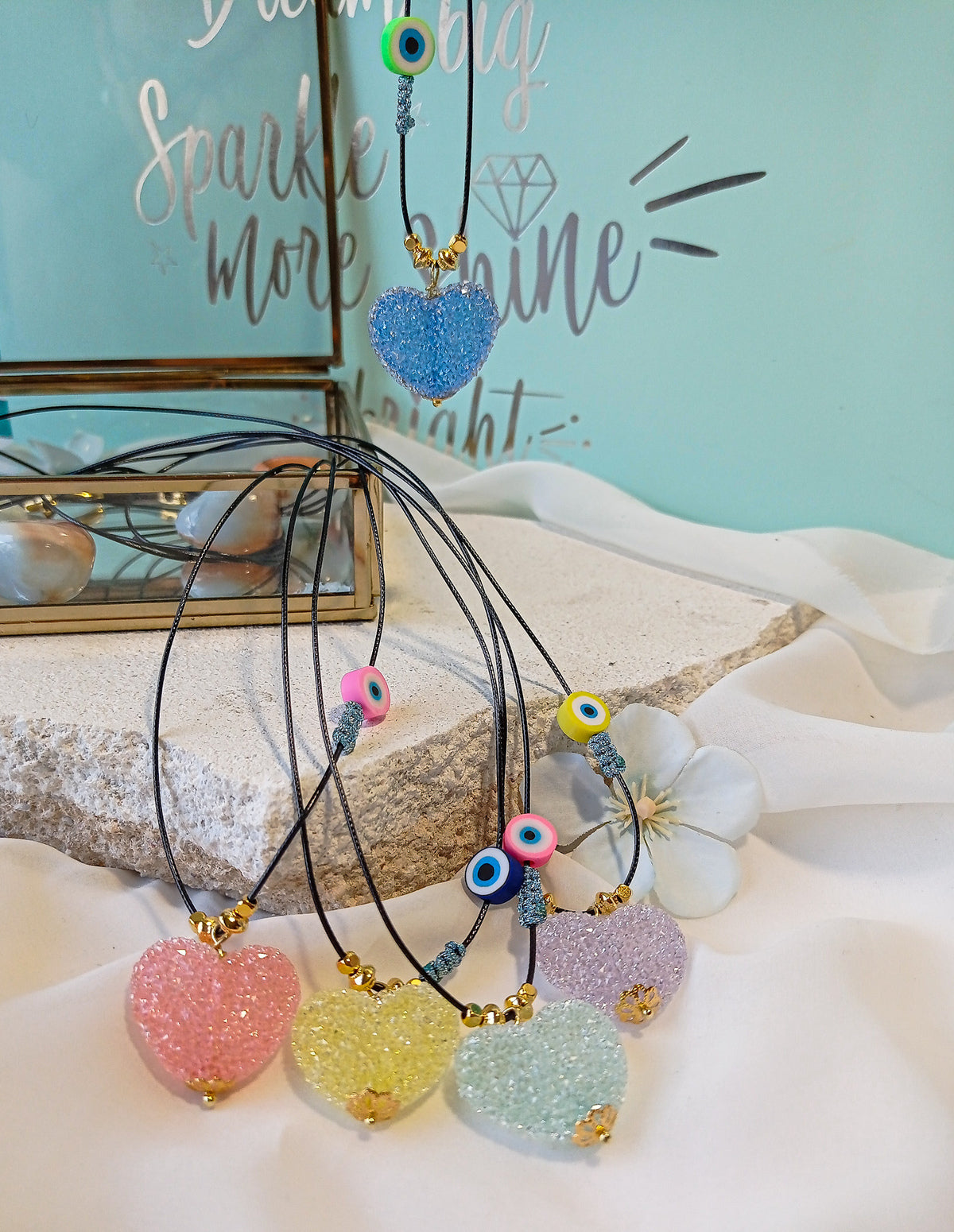 καλοκαιρινό κολιέ "candy blooms"