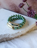 Γυναικείο Χειροποίητο Βραχιόλι "Emerald Elegance"