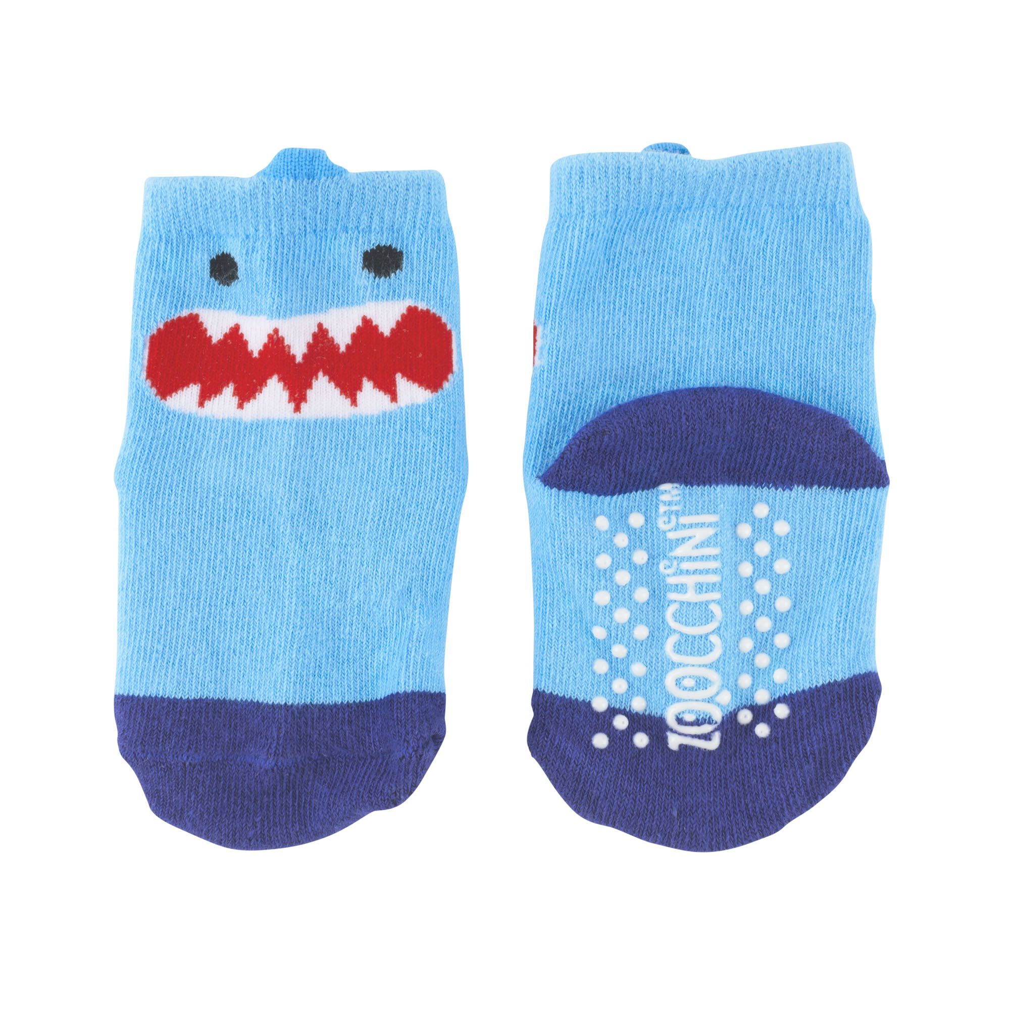 Zoocchini  Σετ Ρούχων για Μπουσούλισμα Grip+Easy Crawler Pants &amp; Socks Set "Sherman the Shark" ZOO12501