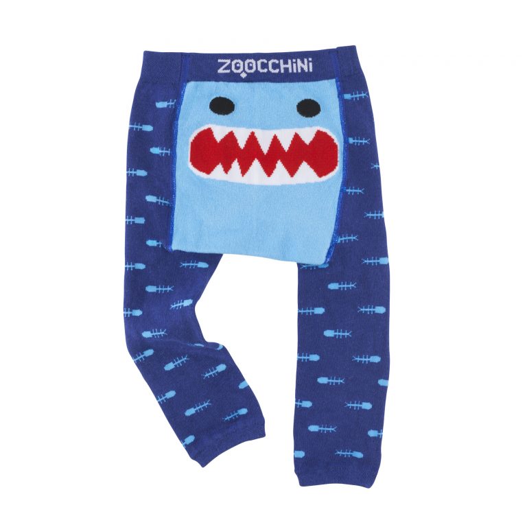 Zoocchini  Σετ Ρούχων για Μπουσούλισμα Grip+Easy Crawler Pants &amp; Socks Set "Sherman the Shark" ZOO12501