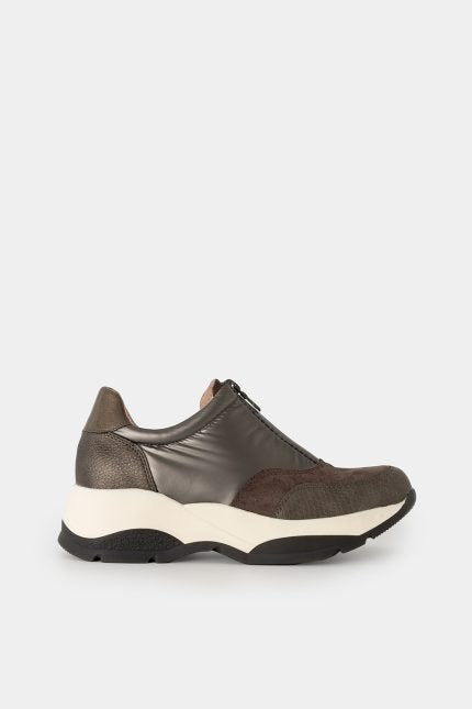 Sneakers Palon φερμουάρ γκρι